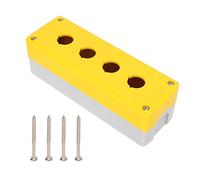 Fafeicy Caja de Estación de Control de Interruptor de Botón Pulsador Berm, Material ABS, Diseño de 4 Unidades, Clasificación IP65 para Control in Situ en Aplicaciones Industriales