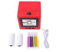 Fafeicy Caja de Impresora de Voz AI, Voz Instantánea para Imprimir, Caja de Pegatinas Portátil sin Tinta con Tamaño de 88x88x68 Mm y Pantalla de 2,4 Pulgadas, para Notas de Oficina,