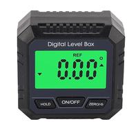 Fafeicy Caja de Nivel Digital, Medidor de ángulos Magnético con Pantalla LCD, for Carpintería Construcción Albañilería (BLACK)