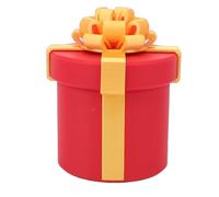 Fafeicy Caja de Regalo con Tornillos Anidados Molestos, Impresa en 3D, 10 Capas, Reutilizable, Broma, Dinero Divertido, Rompecabezas, Soporte para Efectivo, Redondo, Oro Rojo, Perfecto