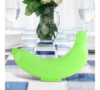 Fafeicy Caja Protectora para Plátanos Contenedor de Almacenamiento de Frutas de Plástico 19,5 X 13 X 4,4 Cm Soporte para Plátanos con Cierre a Presión Forma Resistente Al Aplastamiento para la (GREEN)