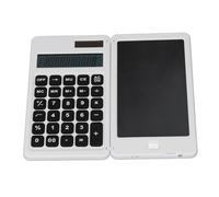 Fafeicy Calculadora de Bolsillo, Alimentada por Energía Solar con Panel de Escritura LCD, Funcionamiento Silencioso, Liviana para Oficina en Casa, Estudiantes, Uso Comercial (White)