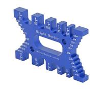 Fafeicy Calibrador de Espiga con Plantilla de de Milano, Aleación de Aluminio, Herramienta de Medición de Profundidad de Paso 2 en 1 para Proyectos de Carpintería (BLUE)