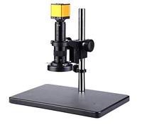 Fafeicy Cámara de Microscopio USB de 16 MP con Soporte Universal, Luz | Imagen en Vivo HD 1080P en Monitor, Lente con Zoom 0,7X a 4,5X, Brazo Giratorio de 360 Grados, para Reparación de Soldadura