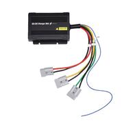 Fafeicy Cargador MPPT de Entrada Dual CC A CC 25 A, Cargador Solar Inteligente y Alternador para Vehículos Recreativos Marinos Fuera de la Red