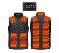 Fafeicy Chaleco Calefactable Ligero para Hombre, Chaleco Calefactor Eléctrico Recargable Inteligente, Chaleco Calefactor Eléctrico Unisex a Prueba de Agua (5XL)