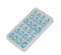 Fafeicy Chica Presiona las Uñas Equivocadas, la Cubierta Completa de la Uña Falsa de la Cubierta Completa Extraíble Agradable Bricolaje Brillante sin Oler en Casa para el Salón de (01)