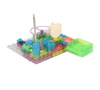 Fafeicy Circuit Building Kit Builder Bloque para Niños con Función de Radio y Bonitos Efectos para el Aprendizaje Inteligente, Presente para Niños, Material de Plástico, Incluye 44 Bloques,