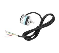 Fafeicy Codificador de Eje Sólido Trifásico ABZ 1000B 1024B 30KHZ DC5-24V 6mm de Diámetro Sh con Acoplamiento Flexible para Ingeniería de Automatización de Oficinas (1000Z)