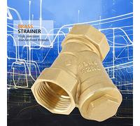 Fafeicy Colador de Latón, 1 Conector de Válvula de Filtro de Colador de Latón de Rosca Hembra BSPP para Separación de Aceite de Agua, Conectores de Piezas Auxiliares Neumáticos, Hecho de de Alta