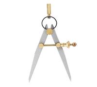Fafeicy Compás de Cuero Ajustable Giratorio 100 mm con Divisor Acero al Carbono, Alta Precisión para Marcado Mecánico y Fabricación de Cuero, Herramienta Profesional de Trazado Preciso