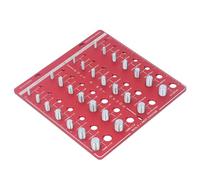 Fafeicy Comprobador de Rosca de Tuercas y Pernos, Medidor de Medida de Tuercas de Pernos de Aleación de Aluminio de 7,9 X 7,9 Pulgadas, Herramienta de Tamaño Preciso de Fácil Operación para
