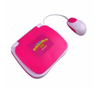 Fafeicy Computadora Portátil de Aprendizaje Bilingüe para Niños, Computadora Portátil Educativa Interactiva ABS con Función Musical y Relectura para Aprender Inglés y Español (Rosado)