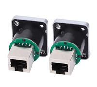 Fafeicy Conector de ángulo Recto RJ45, Grado de Aviación IP67 para Entornos