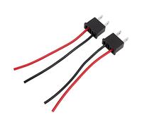 Fafeicy Conector de Faro Macho H7 de Cobre Rojo, Ligero y Portátil, Diseño de Dos Cables, Plug and Play Universal para 12 V a 24 V, Adecuado para Voltaje con Casquillo de Bombilla H7,
