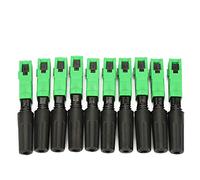 Fafeicy Conector de Fibra óptica Montaje Rápido FTTH Adaptador de Plástico Verde 100 Piezas Pérdida de Alto Retorno para Instalación de Red de Fibra óptica
