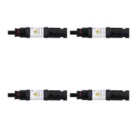 Fafeicy Conector de Fusible Fotovoltaico Solar de 4 Piezas con Conector de Diodo, Macho Hembra IP67, Soporte de Diodo de Cable de Panel Impermeable, 1000 V, Cobre PPO, 10 Amperios, para