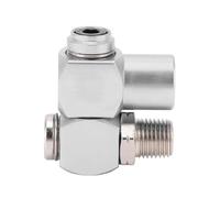Fafeicy Conector de Manguera de Aire Giratorio de 360 grados, Rosca Macho NPT de 1/4 de Pulgada a Hembra NPT, Antitorcedura para Uso en Garaje