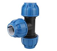 Fafeicy Conector en T de 50 Mm, Accesorio de Tubería de Agua de Plástico PE, Uso Multiusos con Alta Capacidad de Transporte para Sistemas PPR y PVC