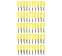 Fafeicy Conector Tipo Banana Soldado, Conector Tipo Banana para Linterna de Aleación de Zinc ABS, de Altavoz de 50 Piezas para Enchufe de 4 Mm, Corriente Máxima de 10 A (YELLOW)