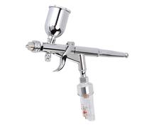 Fafeicy Conjunto de Aerógrafos Flexibles con Boquilla de 0.3 Mm y Taza de 15 Cc para Dibujar Suministros de Arte, Fácil de Usar para Principiantes, Material de Aluminio y Cobre