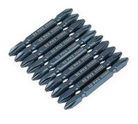 Fafeicy Conjunto de Bits de Destornillador Cruzado de Doble Cabeza de 10 Piezas, Vástago de PH2 Magnético de Doble Cara 1/4 Pulgadas de 65 Mm de Longitud