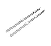 Fafeicy Conjunto de Control Deslizante de Riel Lineal de 6 Piezas, SBR12-800 2 Rails 4 Bloques de Alto de Guía Lineal Preciso con Base de Aleación de Aluminio de Eje de Acero
