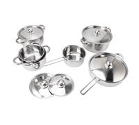 Fafeicy Conjunto de Utensilios de Cocina de Acero Inoxidable de 7 Partes Una Sartén de Intervención de Sopa Fácil de Bloquear para Cocinar para la Cocina para Uso Familiar