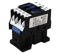 Fafeicy Contactor de CA 12A 220V 3P 1NO Contactos Plateados Controlador de Motor de Montaje en Riel con Carcasa Retardante de Llama de PC para Aplicaciones de Suministro y Distribución