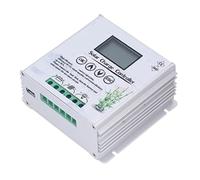 Fafeicy Controlador de Carga Híbrido Solar Eólico de 12 V 24 V, Controlador de Potencia de Doble Canal MPPT Boost 20 A con Pantalla LCD, Chip de Muestreo de Alta Precisión para Carga de Batería (20A)