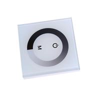 Fafeicy Controlador de Interruptor de Pared con Atenuador de Panel Táctil de un Solo Color para Tira de Luz LED 24V DC 12V 96W 192W de un Solo Canal (WHITE)