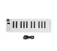 Fafeicy Controlador de Teclado MIDI, 25 Teclas Sensibles, Controlador MIDI Portátil con Conectividad Inalámbrica para Producción e Interpretación Musical