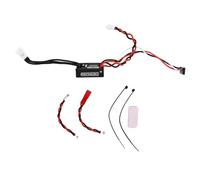 Fafeicy Controlador de Velocidad Eléctrico RC ESC Impermeable 50A con Inteligente de Ajuste de Parámetros para 1/24 1/18 1/16 Aleación de Aluminio para Coche sobre Orugas