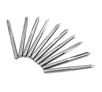 Fafeicy Cortador de Fresado de Acero de Tungsteno Súper Fuerte, Molienda de Espejo, Grabado de Metal Estable, Flauta de Chips Grande con 45 °, 10 Piezas de Enrutador para Grabado de (45*0.2)