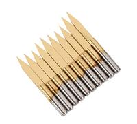 Fafeicy Cortador de Grabado de 30 Grados, Herramienta de Carburo Recubierto de Broca CNC, 10 Piezas de 0,1 Mm para Tallado de PCB de Precisión