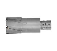 Fafeicy Cortador de Taladro Magnético, Broca Anular de Pared Delgada, Diseño de Doble Diente, Orificios de 50 Mm de Profundidad para Profesionales Metalúrgicos (35mm)