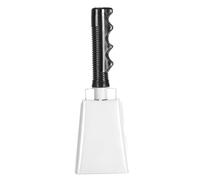 Fafeicy Cow Bell Noise Maker, Metal con de PVC, Fuerte Alegría y Campana Deportiva, para Eventos y Reuniones de Fútbol (WHITE)