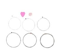 Fafeicy Cuerdas para Guitarra Acústica Núcleo Hexagonal de Acero con Alto Contenido de Carbono Chapado en Plata con Revestimiento de Esmalte para un Tono Cálido y Brillante Longitud (CUS-1048)