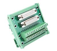 Fafeicy DB25-M6 Conexión de la Placa de Bloque de Sujeción de Módulo de Interfaz de Doble Femenina DB25-M6, Fácil de Conectar, Fácil de Conectar para la Conexión Eléctrica, Adecuada para los