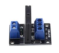 Fafeicy DC 12V Disparador de alto nivel de 1 canal, Módulo de relé de estado sólido con fusible, 250VAC 2A Salida, 12g (12V)