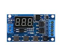 Fafeicy DC 5V 36V Retraso del Ciclo de Activación Interruptor del Temporizador Encendido Apagado Módulo de relé Muestra LED para Controlar Motores y Luces