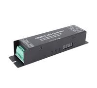 Fafeicy Decodificador DMX512 de 3 Canales Controlador LED DMX512 DC12-24V Memoria de Pérdida de Energía de Voltaje Automático con Pantalla de 4 Dígitos para Iluminación de Escenario de