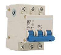 Fafeicy Descripción de Circuitos de Carcasa de Retardante Místico en Miniatura para el Edificio de Oficinas 400V DZ47 63, Capacidad de Ruptura Fuerte, para Instalación de Iluminación del Hogar