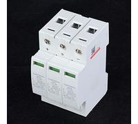 Fafeicy Dispositivos de Protección contra Sobretensiones, Protector Fotovoltaico de CC 3P20KA con Carcasa Retardante de Llama, Montaje en Riel para Seguridad de Electrodomésticos y Sistemas de