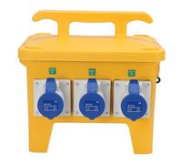 Fafeicy Distribuidor de Energía Portátil, Salidas CEE de 3 Pines y Enchufes Hembra de 3 Clavijas Caja de Receptáculo a Prueba de Agua con Resistente, para Uso en Exteriores en Sitios