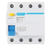 Fafeicy Disyuntor 63A RCCB, Disyuntor de corriente residual RCCB, Protector de fugas eléctricas 230V 30mA