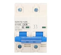 Fafeicy Disyuntor de CC 2P 100A 1000V Disyuntor en Miniatura Solar Fotovoltaico para Vehículos Eléctricos Motocicletas Montaje en Carril DIN (BLUE)