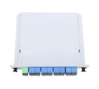 Fafeicy Divisor de Fibra óptica PLC 1x8 SC UPC Divisor óptico Enchufable Carcasa ABS Chip de Alto Rendimiento Transferencia de Señal Estable para Cableado Doméstico Configuraciones LAN