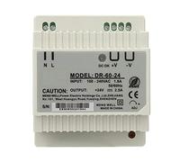 Fafeicy DR-60-24 Fuente de Alimentación Riel DIN 60W 24V PWM con Diseño Hueco Salida Única AC/DC para Control Industrial y Equipos de Iluminación