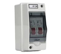 Fafeicy DZ47 63 16A 230 V 2 Pol Miniatura de Encendido para Sistemas DC Falta para Al Aire Libre, Abrazaderas Aplanadas para Energía Solar, Sistemas Fotovoltaicos